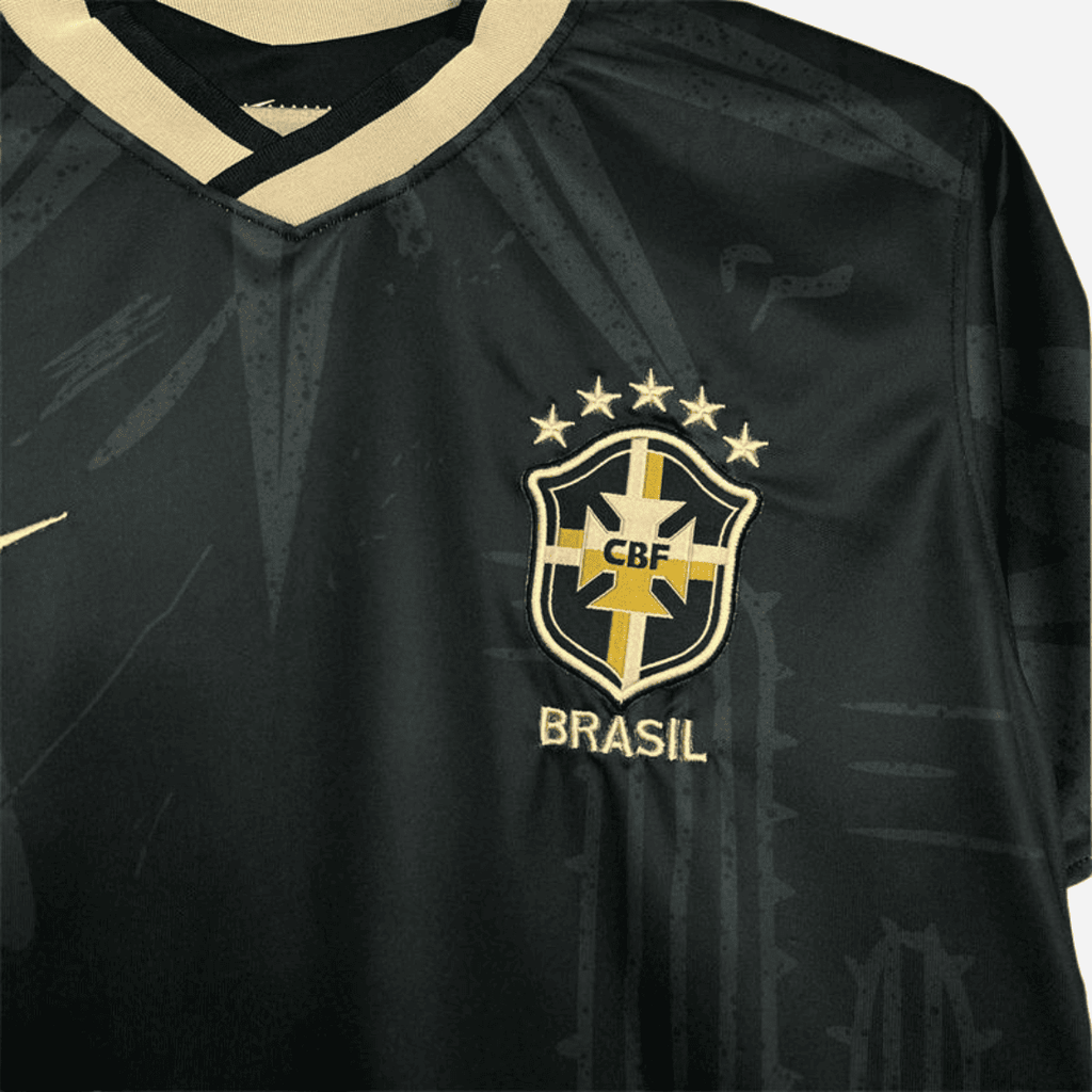 Camisa Brasil Especial Preta e Dourada