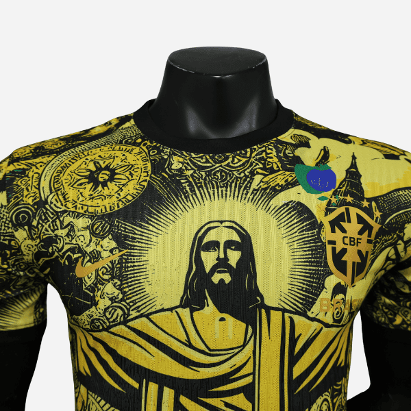 Camisa Brasil Especial Cristo Redentor em Amarelo - Versão Jogador