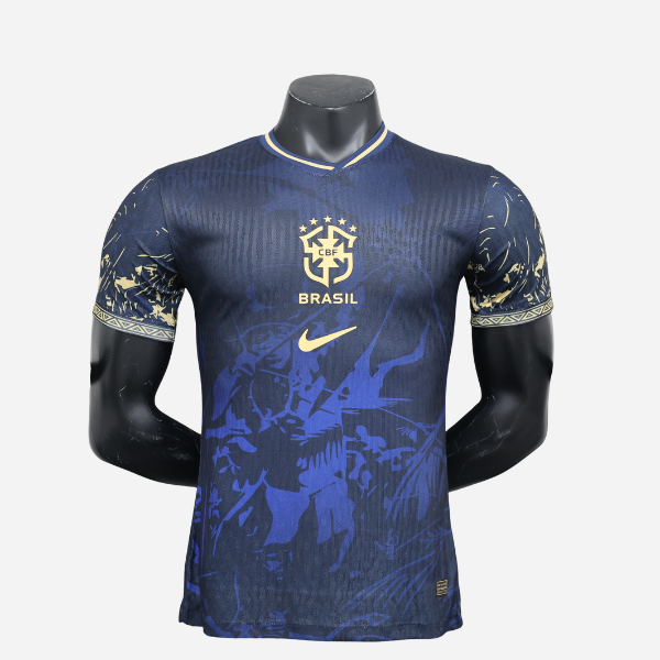 Camisa Brasil Azul com Dourado Edição Limitada - Versão Jogador