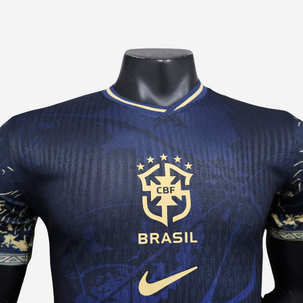 Camisa Brasil Azul com Dourado Edição Limitada - Versão Jogador