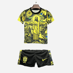 Kit Infantil Brasil Especial Cristo Redentor em Amarelo Torcedor