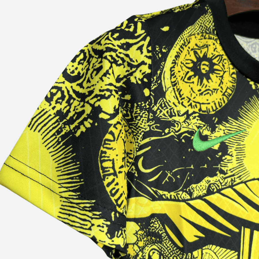 Kit Infantil Brasil Especial Cristo Redentor em Amarelo Torcedor