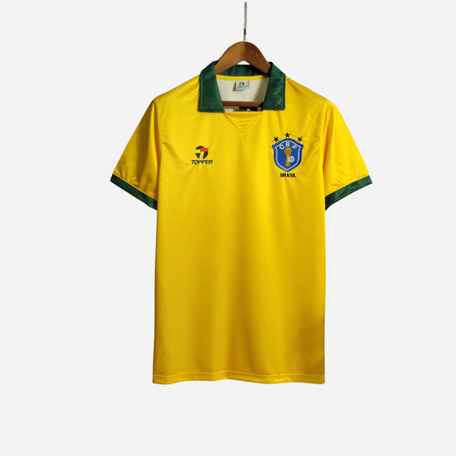 Camisa Brasil Topper 1988/90 Torcedor Retrô Home