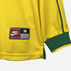 Camisa Brasil 1998 Torcedor Manga Longa Retrô Home