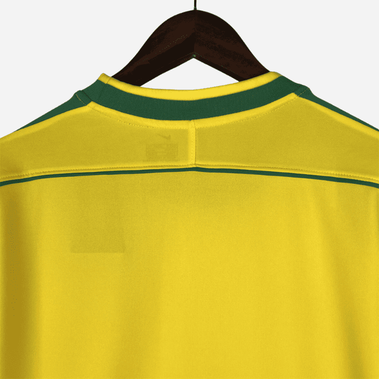 Camisa Brasil 1998 Torcedor Manga Longa Retrô Home