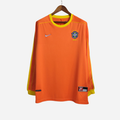 Camisa de Goleiro do Brasil 1998 Torcedor Manga Longa Retrô