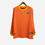 Camisa de Goleiro do Brasil 1998 Torcedor Manga Longa Retrô