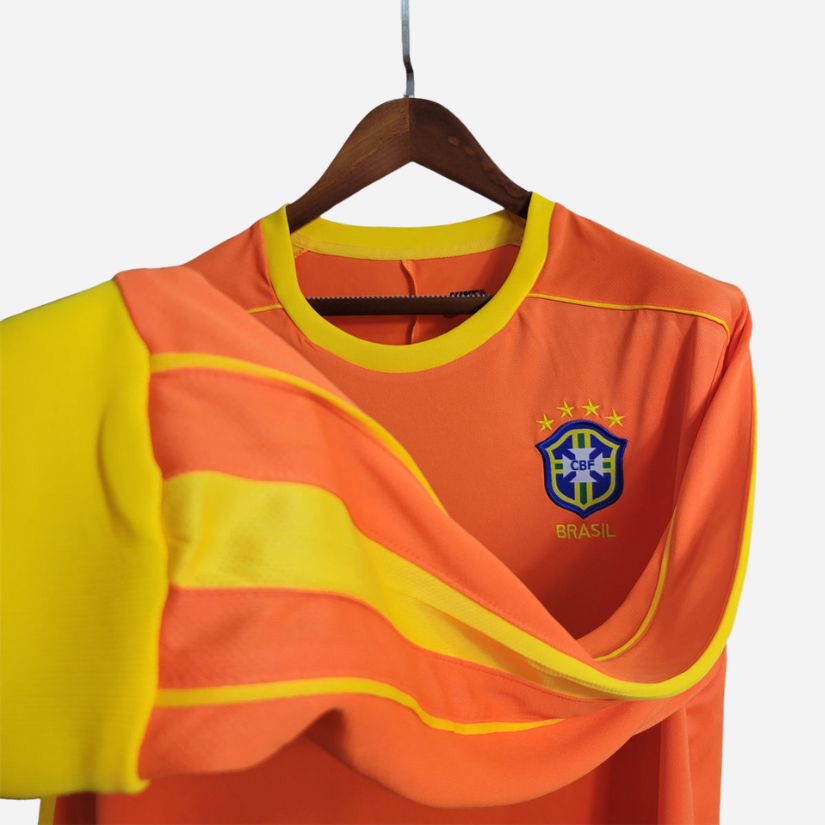 Camisa de Goleiro do Brasil 1998 Torcedor Manga Longa Retrô