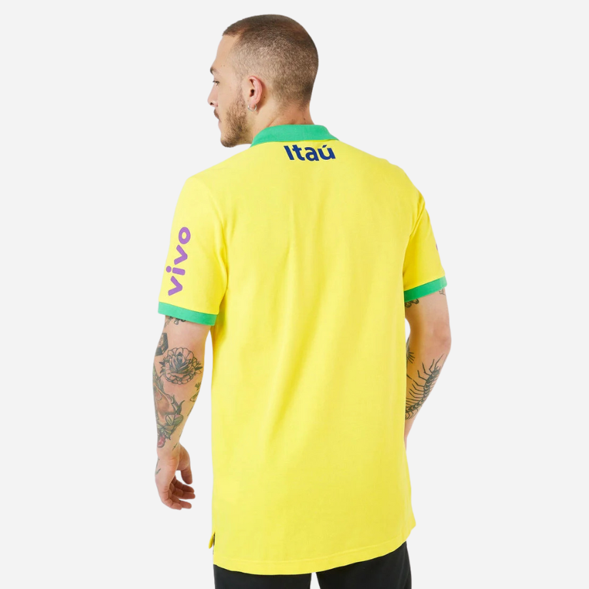 Camisa Brasil Polo Treino 22/23 Torcedor Amarelo