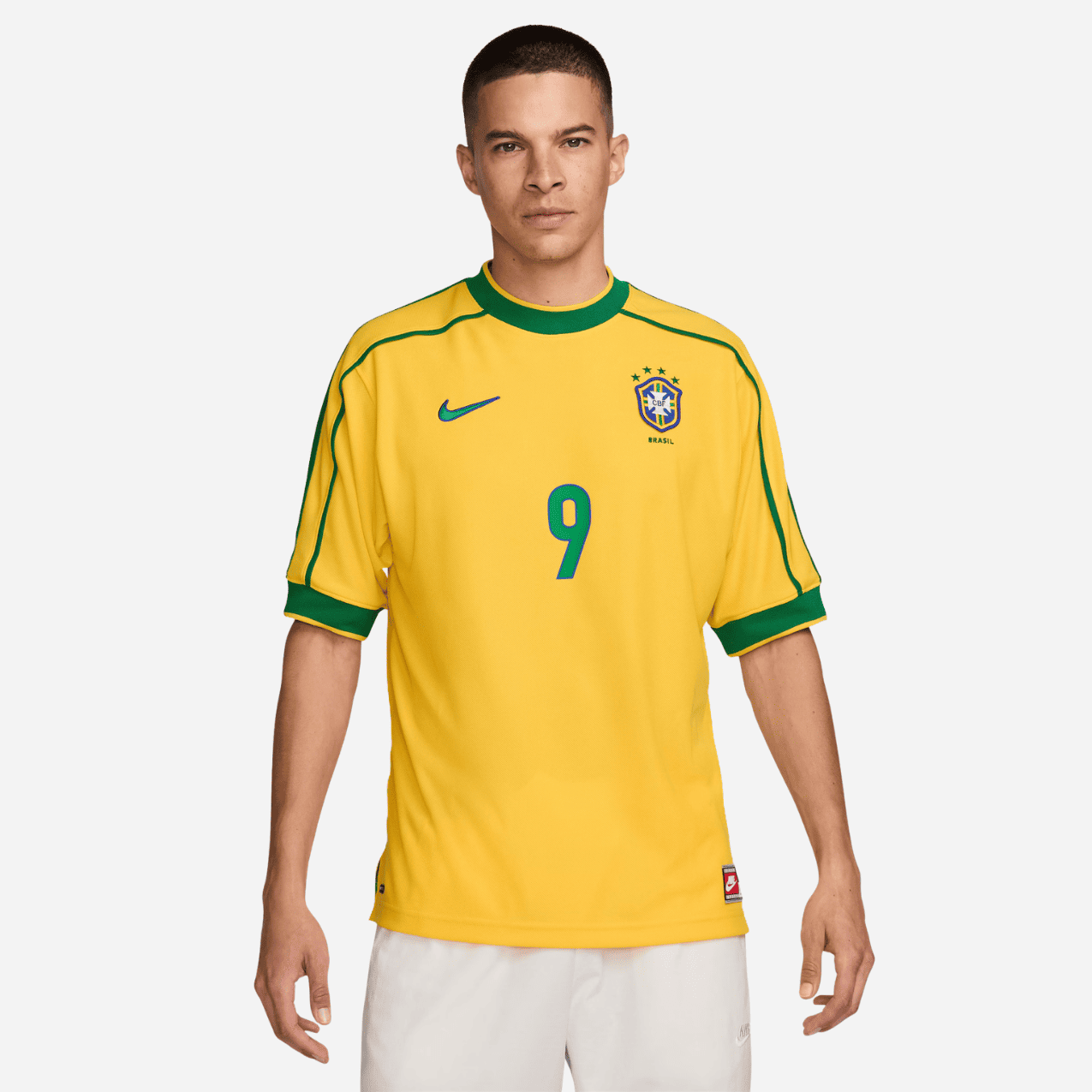 Camisa Brasil 1998 Ronaldo 9 Retrô