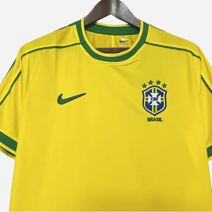 Camisa Brasil 1998 Ronaldo 9 Retrô