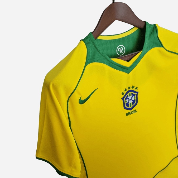 Camisa Brasil 2004 Ronaldinho 10 Retrô home