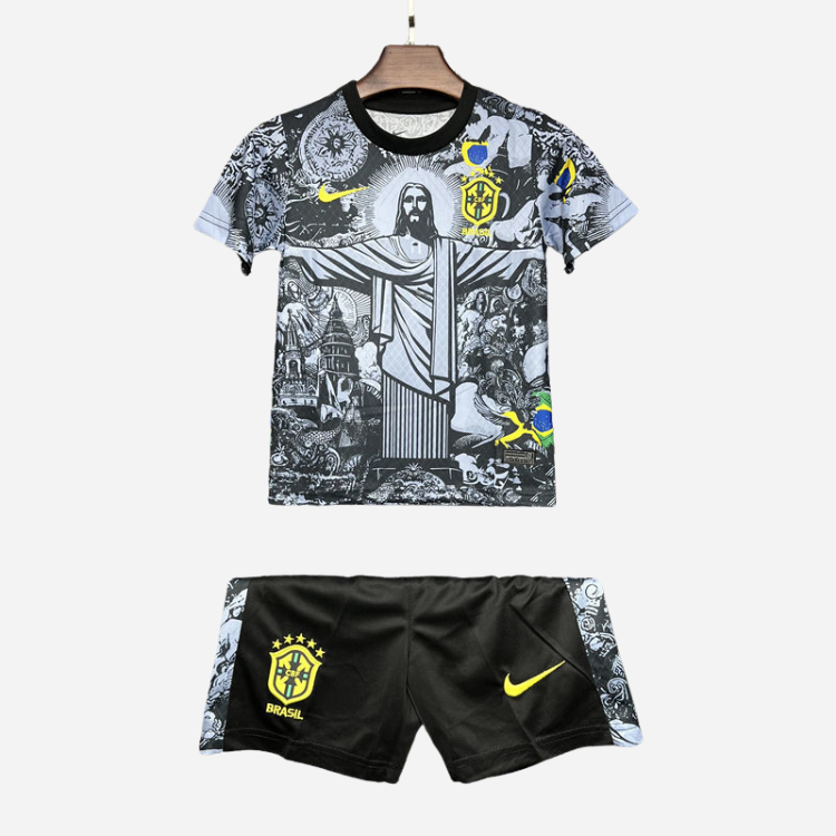 Kit Infantil Brasil Especial Cristo Redentor Torcedor
