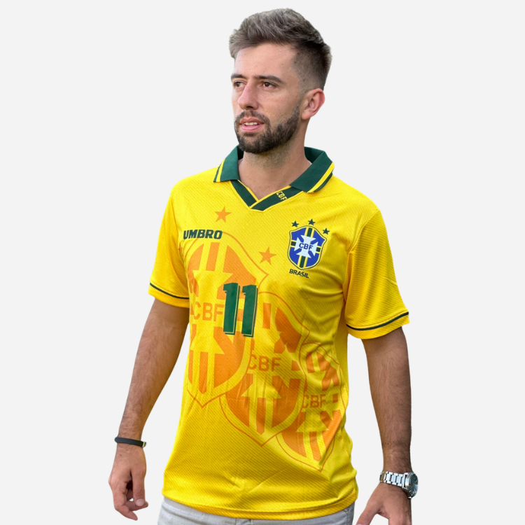 Camisa Umbro Seleção Brasileira 1994 Torcedor Romário 11 Retrô