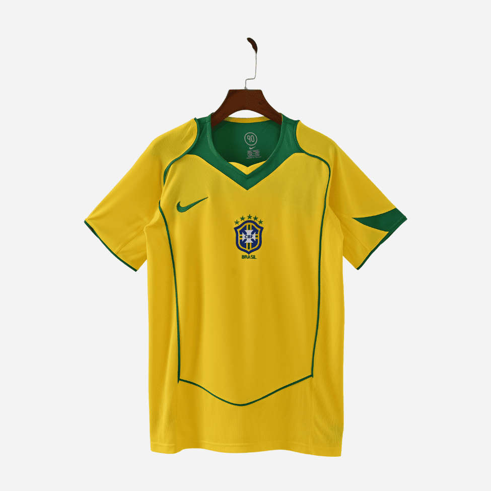 Camisa Brasil 2004 Ronaldinho 10 Retrô home