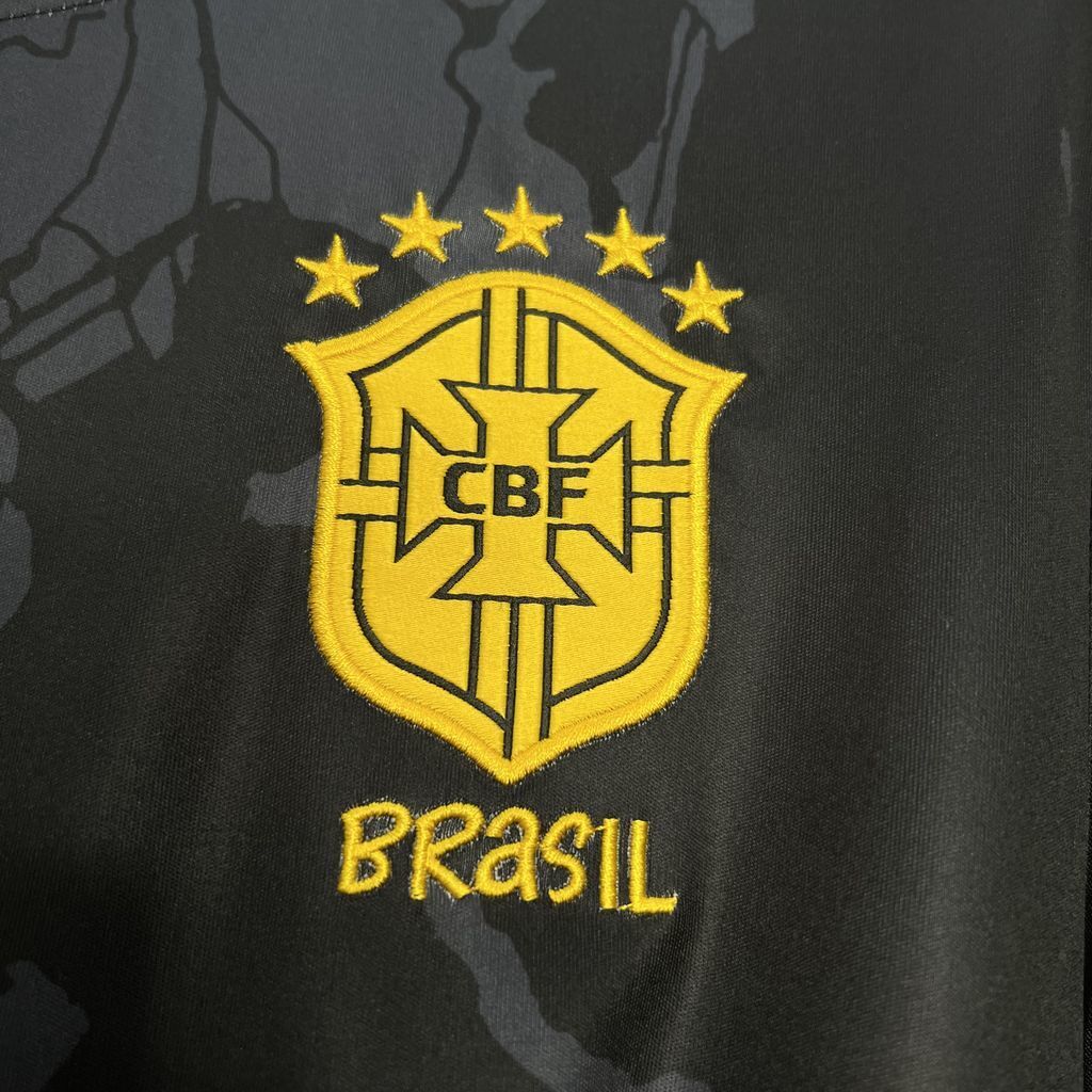 Camisa Brasil Especial Cristo Redentor Torcedor Preto & Ouro